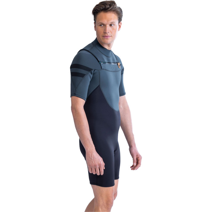 2024 Jobe Perth Mens 3/2mm Chest Zip Shorty Wetsuit 303620003 - Grey